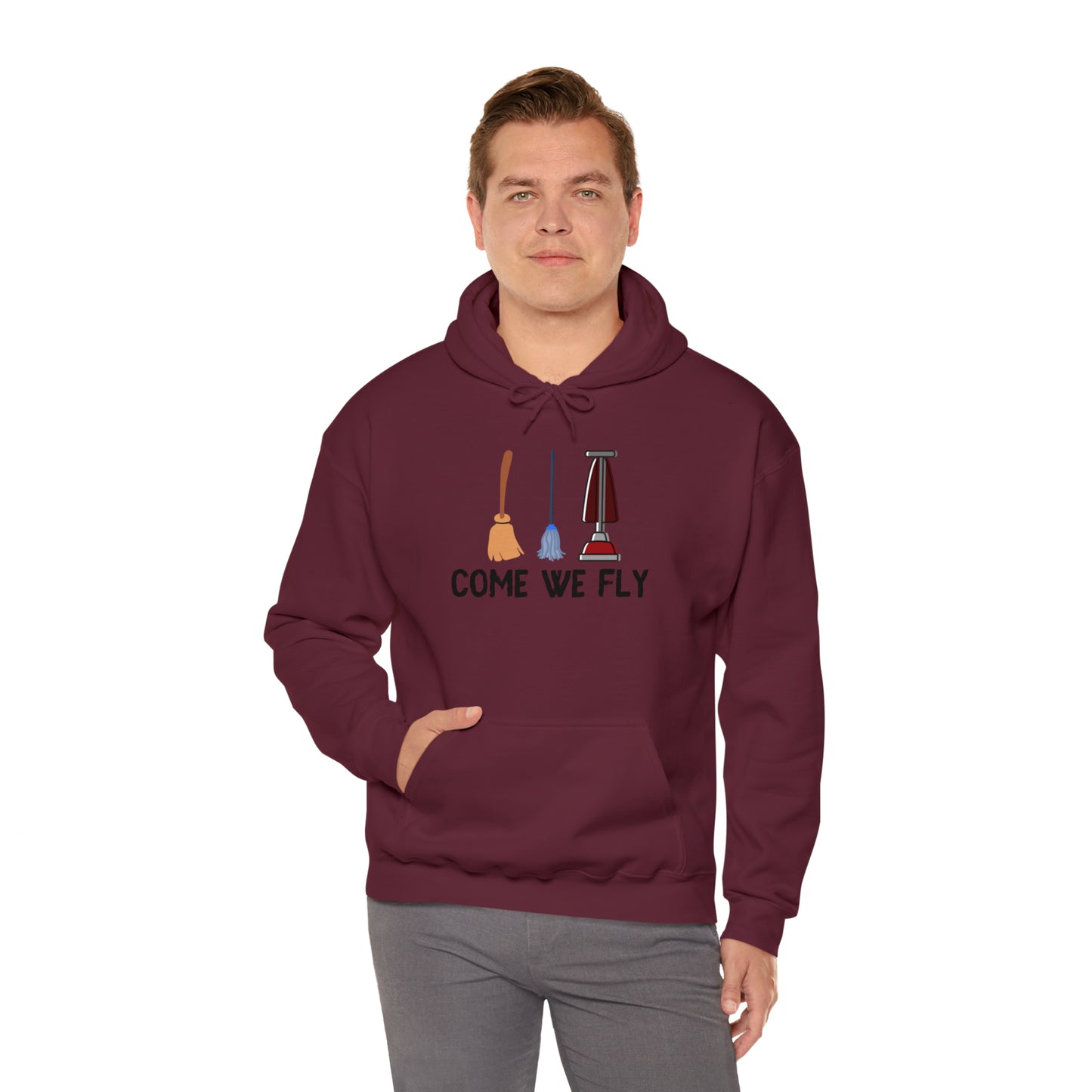 Come We Fly this Halloween Unisex Soft Hooded Sweatshirt | Scary Good Style