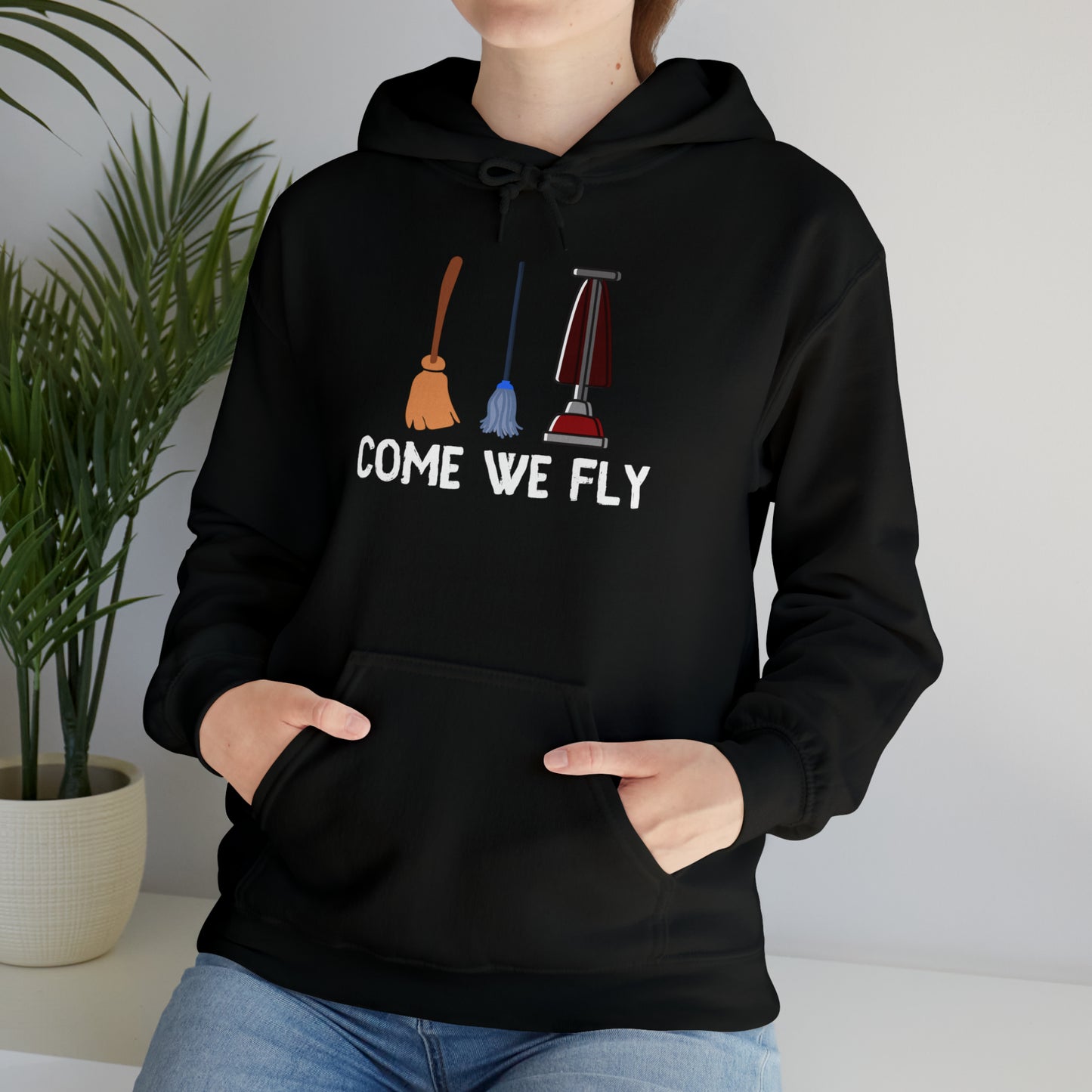 Come We Fly this Halloween Unisex Soft Hooded Sweatshirt | Scary Good Style