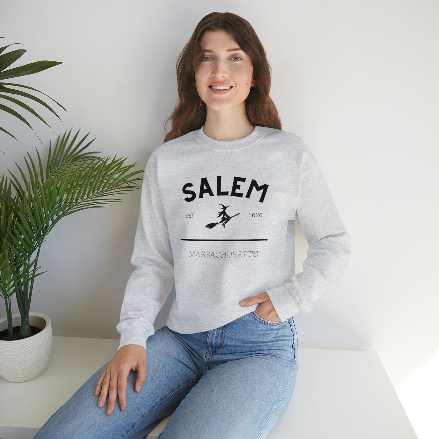 Cozy up with this enchanting Salem Mass Witch Sweatshirt - a must-have for supernatural enthusiasts!