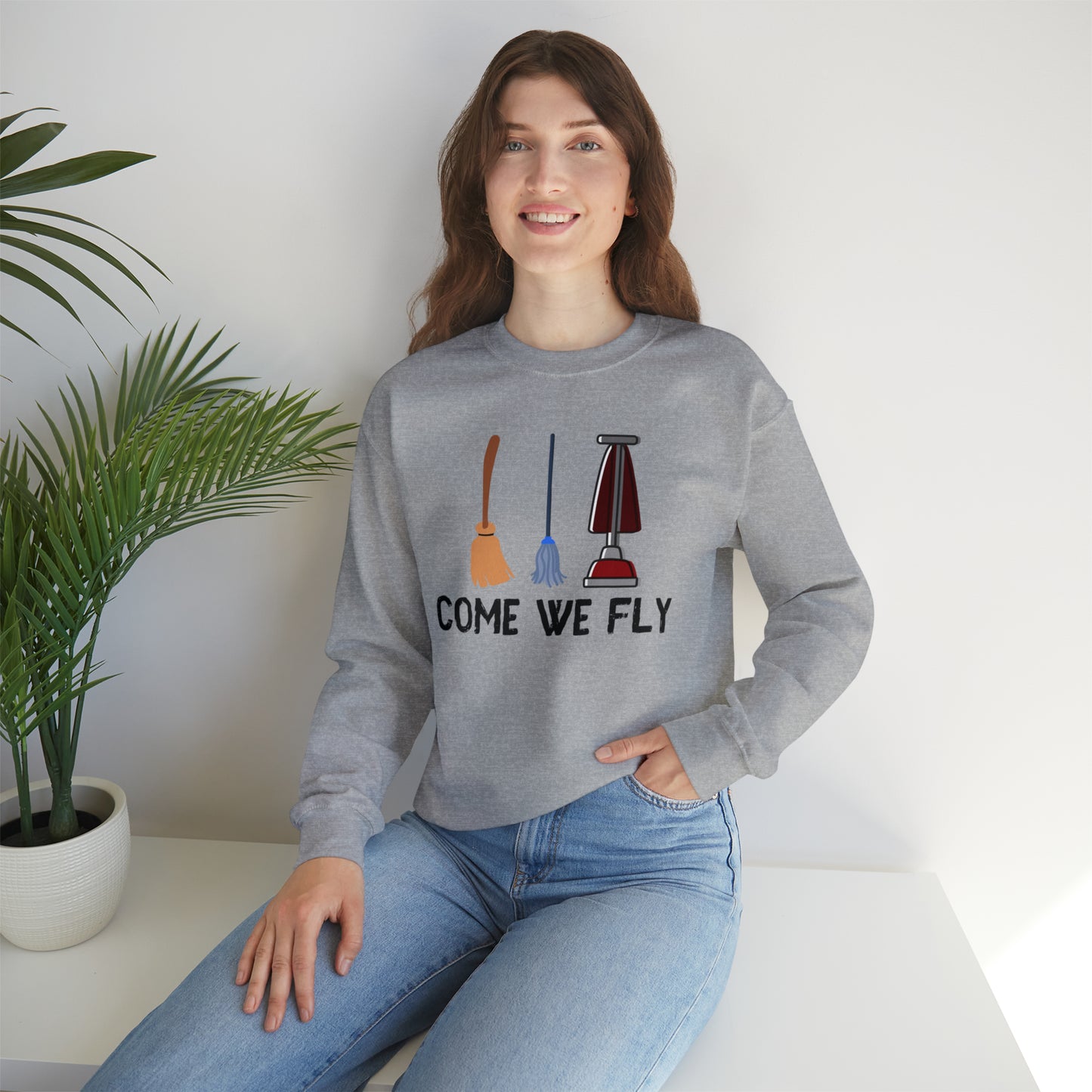 Come We Fly this Halloween Unisex Soft Crewneck Sweatshirt | Scary Good Style