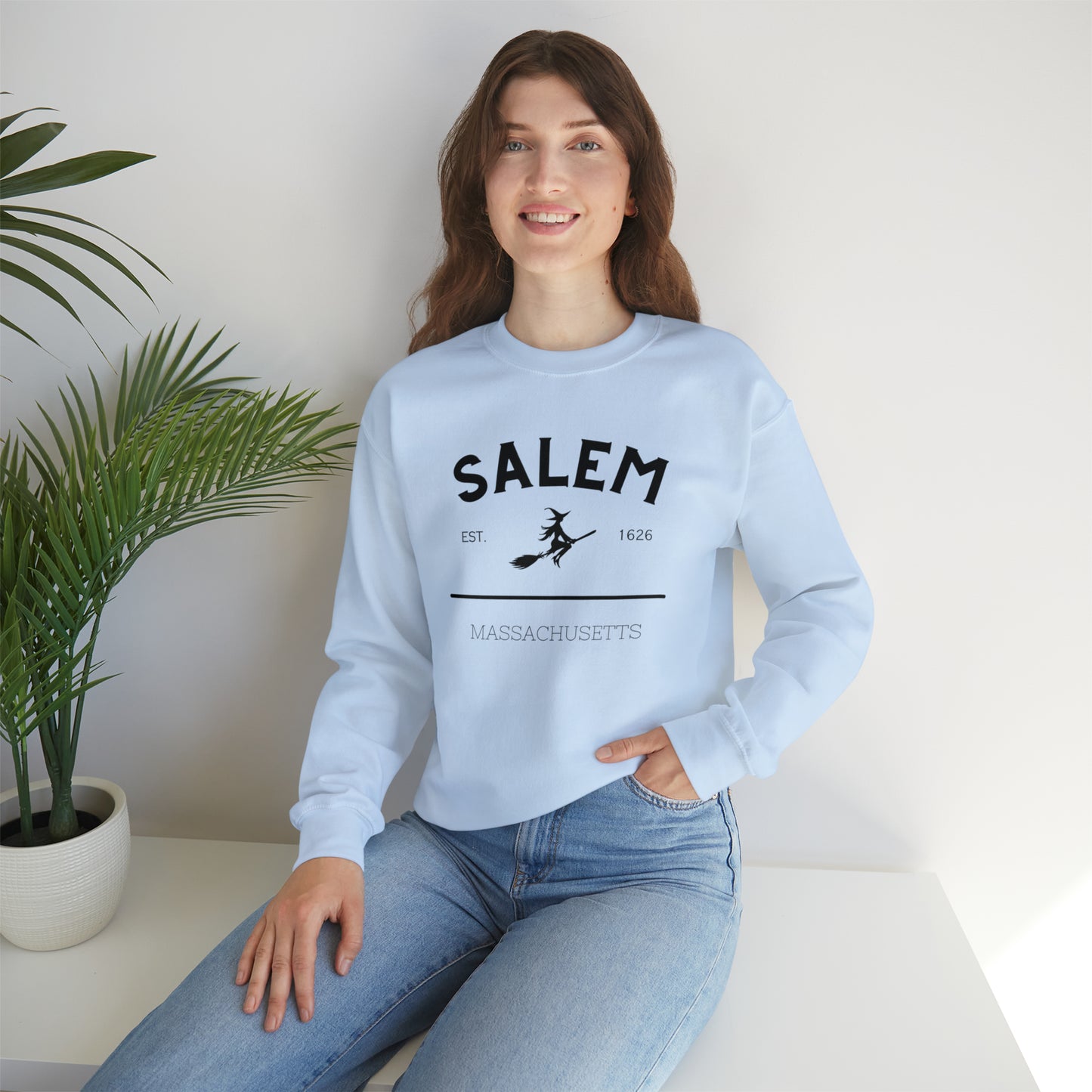 Cozy up with this enchanting Salem Mass Witch Sweatshirt - a must-have for supernatural enthusiasts!