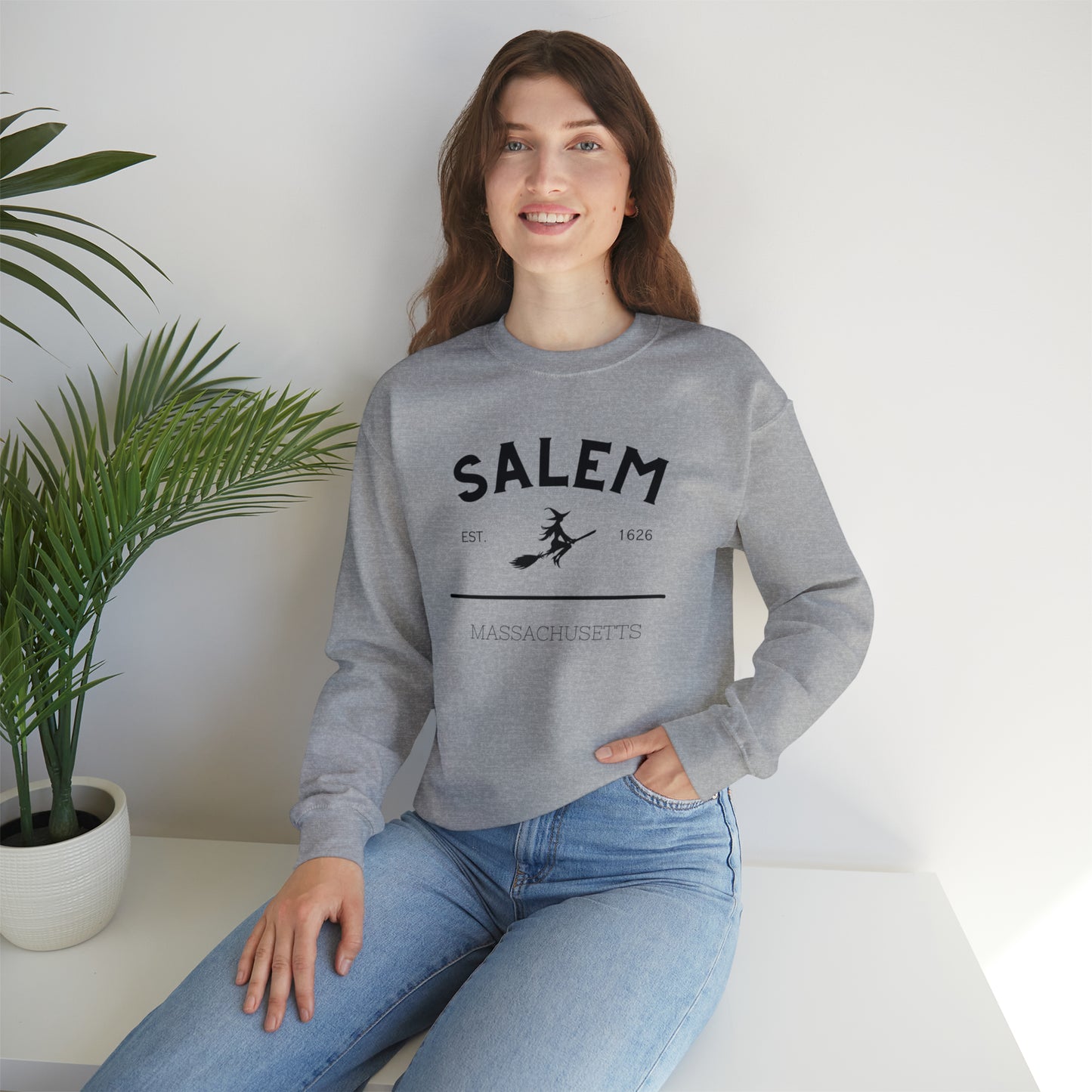 Cozy up with this enchanting Salem Mass Witch Sweatshirt - a must-have for supernatural enthusiasts!