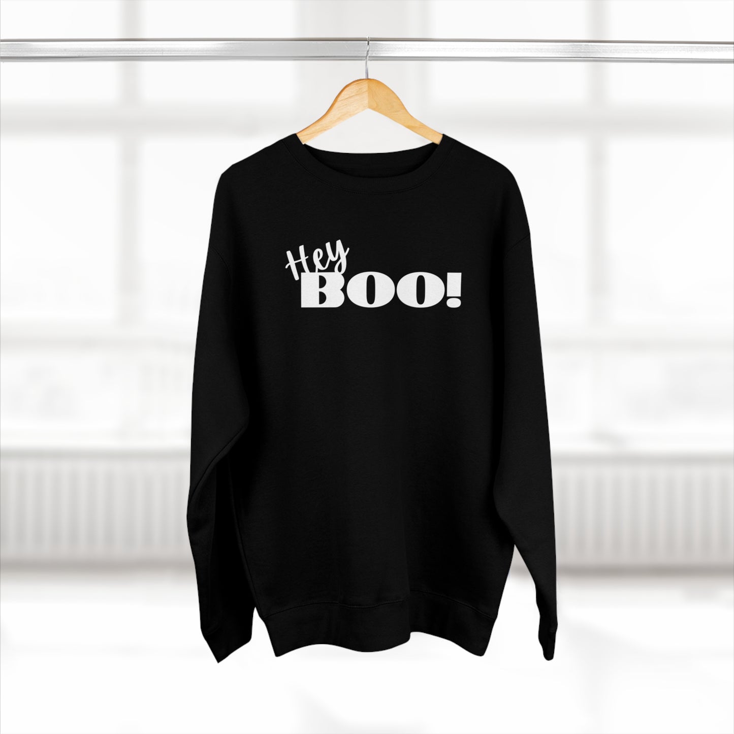 Hey Boo! Halloween Unisex Soft Crewneck Sweatshirt | Ghostly Apparel