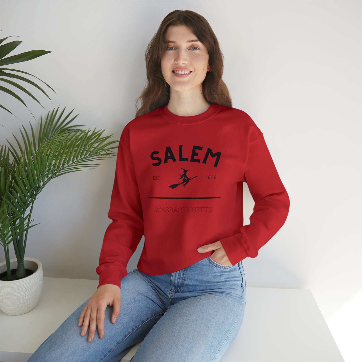 Cozy up with this enchanting Salem Mass Witch Sweatshirt - a must-have for supernatural enthusiasts!