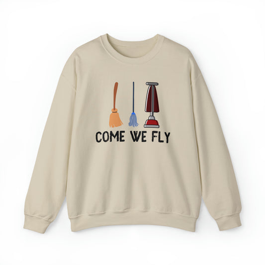 Come We Fly this Halloween Unisex Soft Crewneck Sweatshirt | Scary Good Style