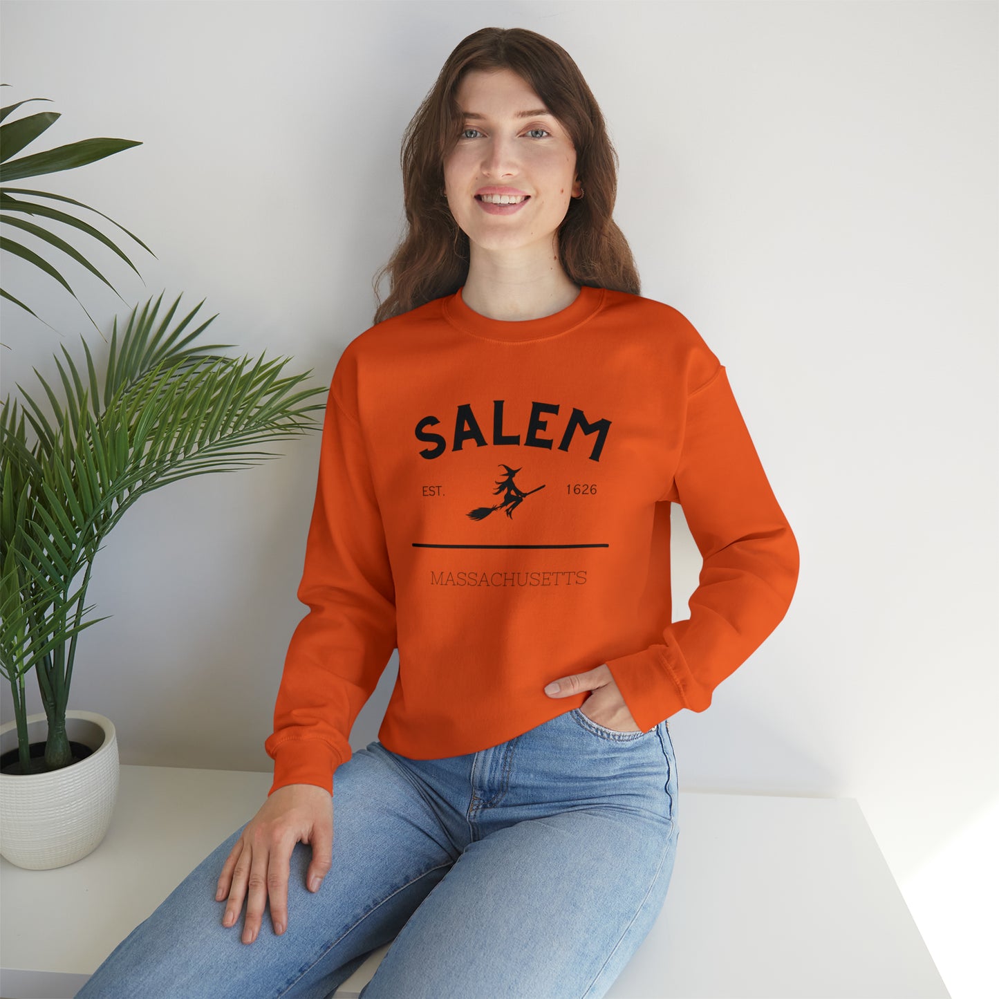 Cozy up with this enchanting Salem Mass Witch Sweatshirt - a must-have for supernatural enthusiasts!