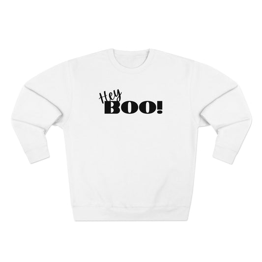 Hey Boo! Halloween Unisex Soft Crewneck Sweatshirt | Ghostly Apparel