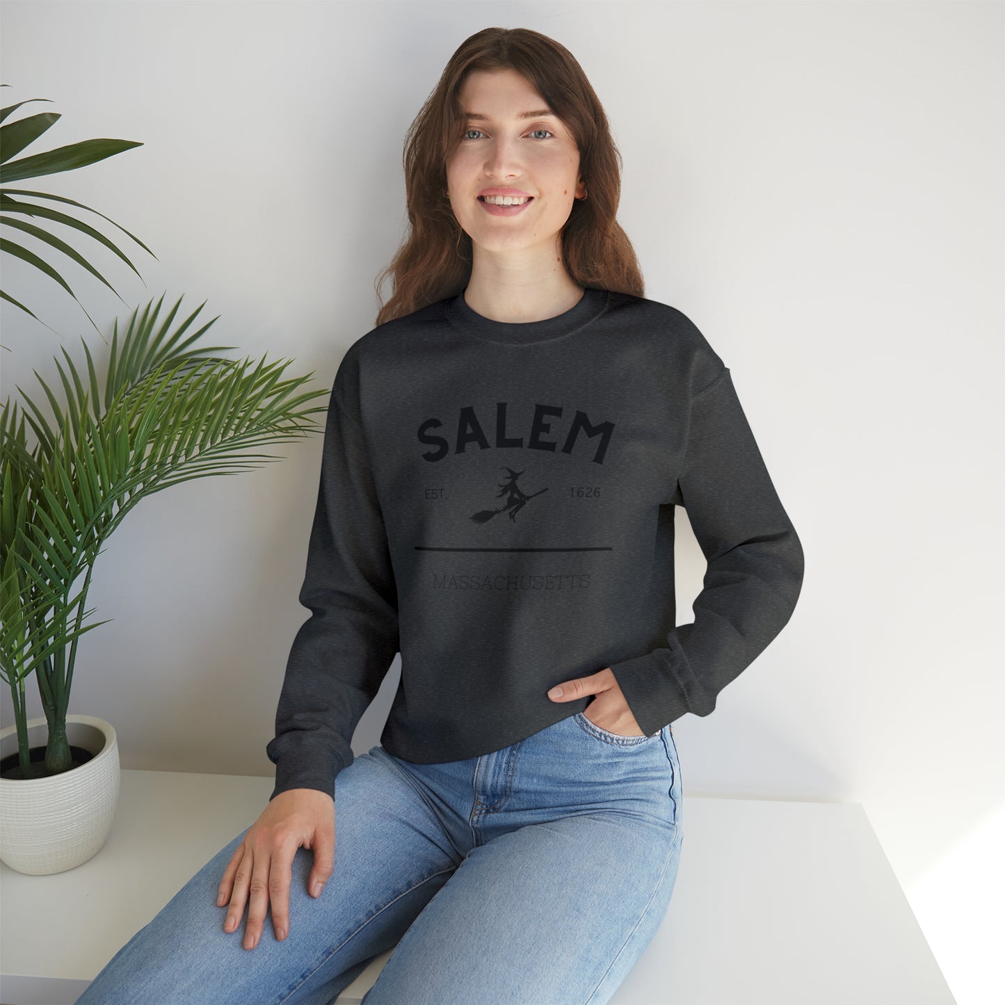 Cozy up with this enchanting Salem Mass Witch Sweatshirt - a must-have for supernatural enthusiasts!