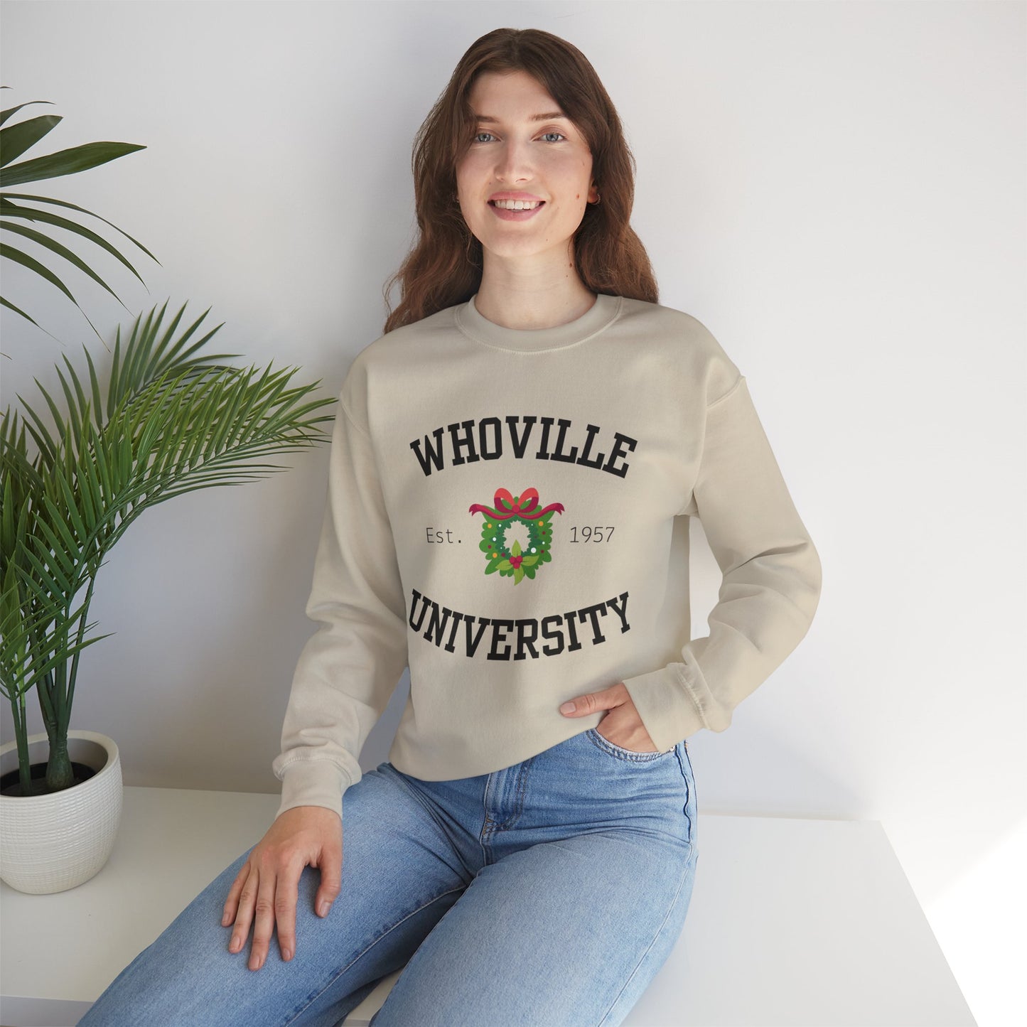 Stay Warm in Whoville - Grinch Crewneck Sweatshirt for Holiday Season