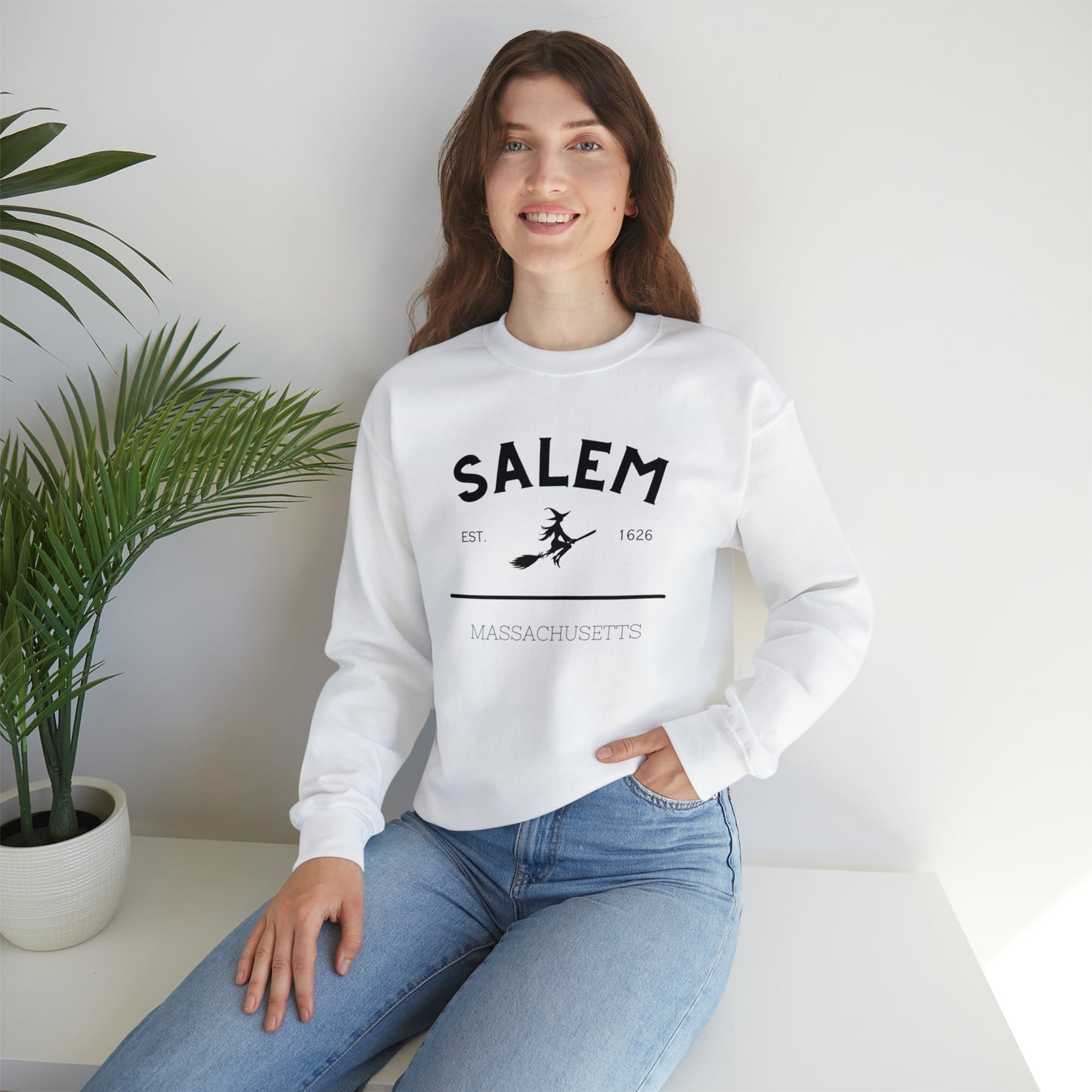 Cozy up with this enchanting Salem Mass Witch Sweatshirt - a must-have for supernatural enthusiasts!