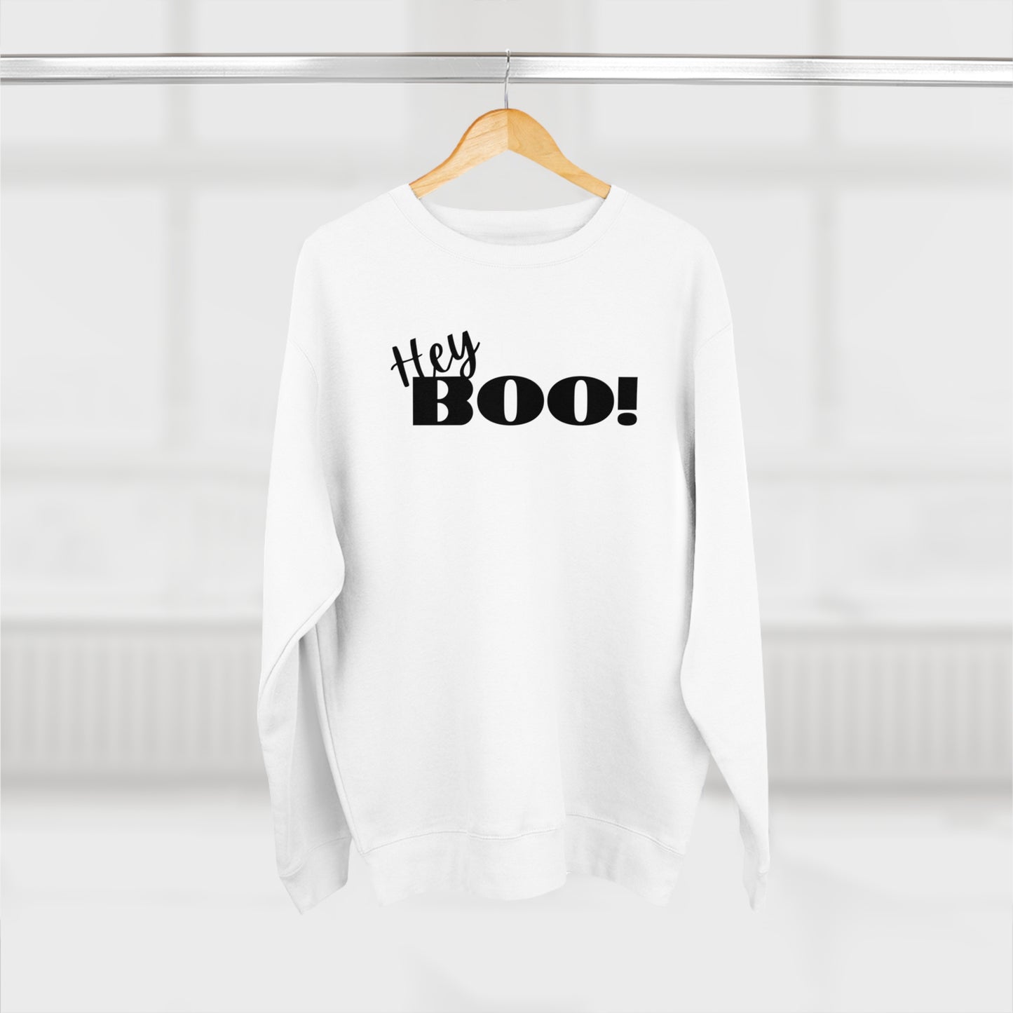 Hey Boo! Halloween Unisex Soft Crewneck Sweatshirt | Ghostly Apparel