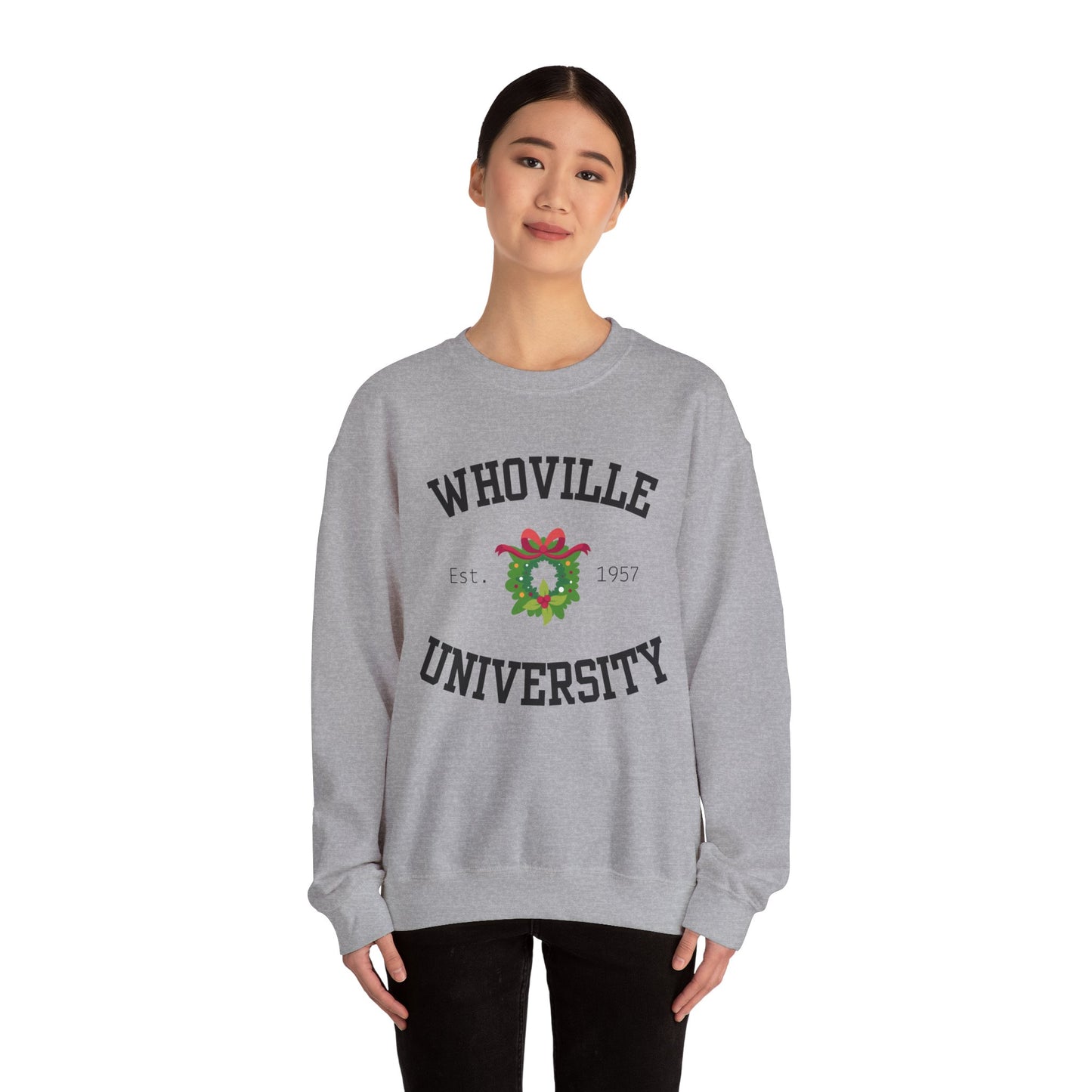 Stay Warm in Whoville - Grinch Crewneck Sweatshirt for Holiday Season