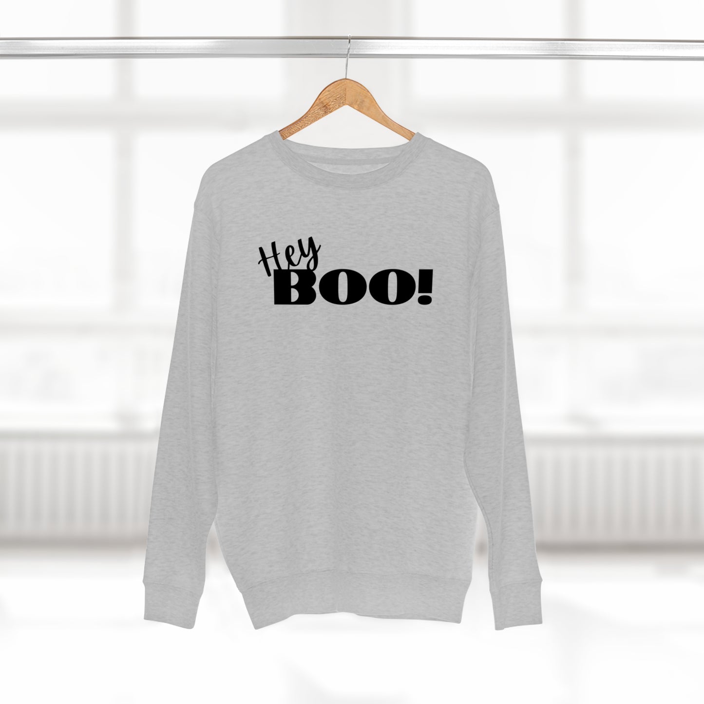 Hey Boo! Halloween Unisex Soft Crewneck Sweatshirt | Ghostly Apparel