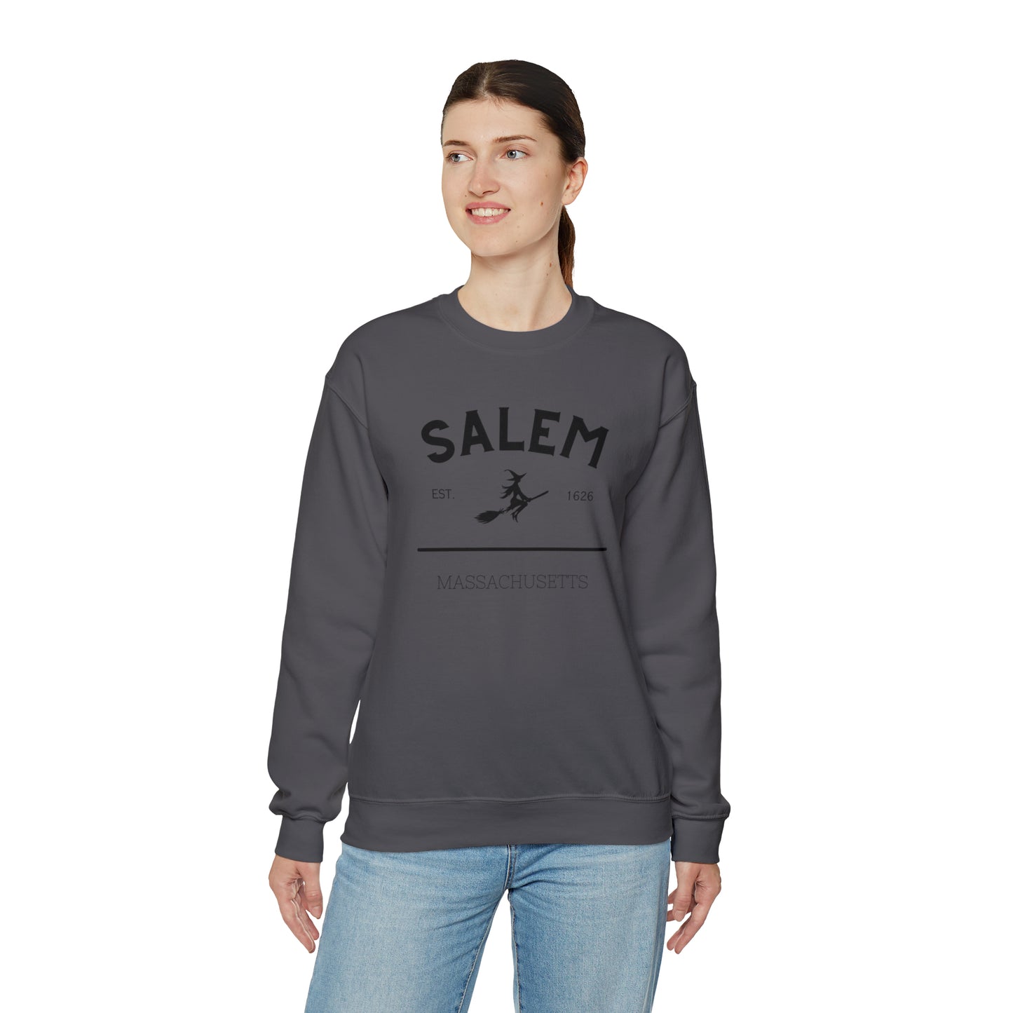 Cozy up with this enchanting Salem Mass Witch Sweatshirt - a must-have for supernatural enthusiasts!