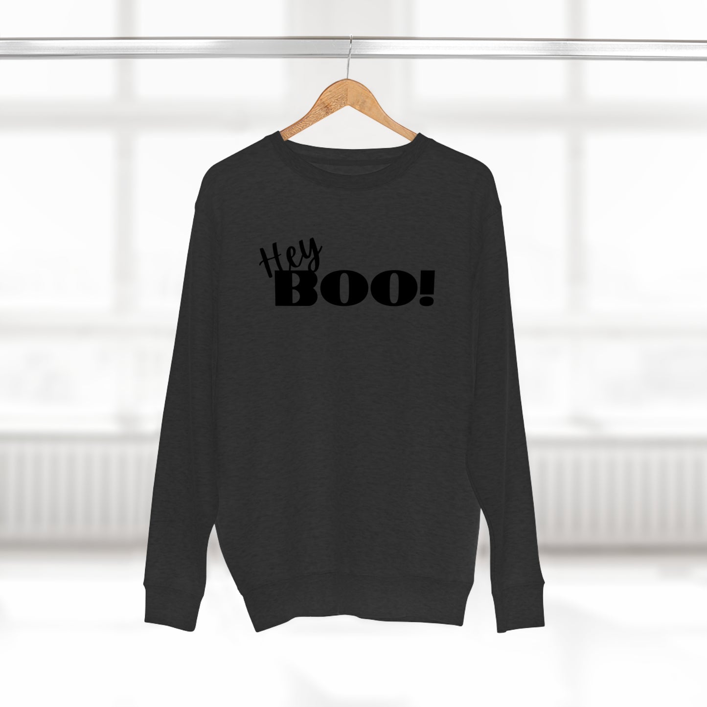 Hey Boo! Halloween Unisex Soft Crewneck Sweatshirt | Ghostly Apparel