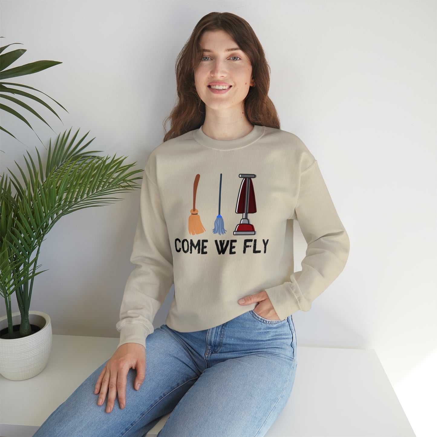 Come We Fly this Halloween Unisex Soft Crewneck Sweatshirt | Scary Good Style