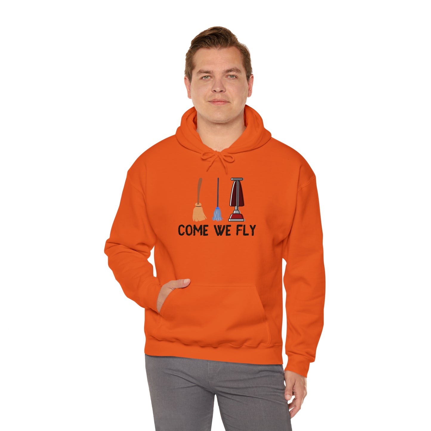 Come We Fly this Halloween Unisex Soft Hooded Sweatshirt | Scary Good Style