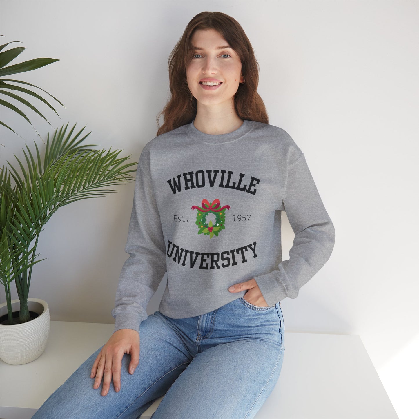 Stay Warm in Whoville - Grinch Crewneck Sweatshirt for Holiday Season